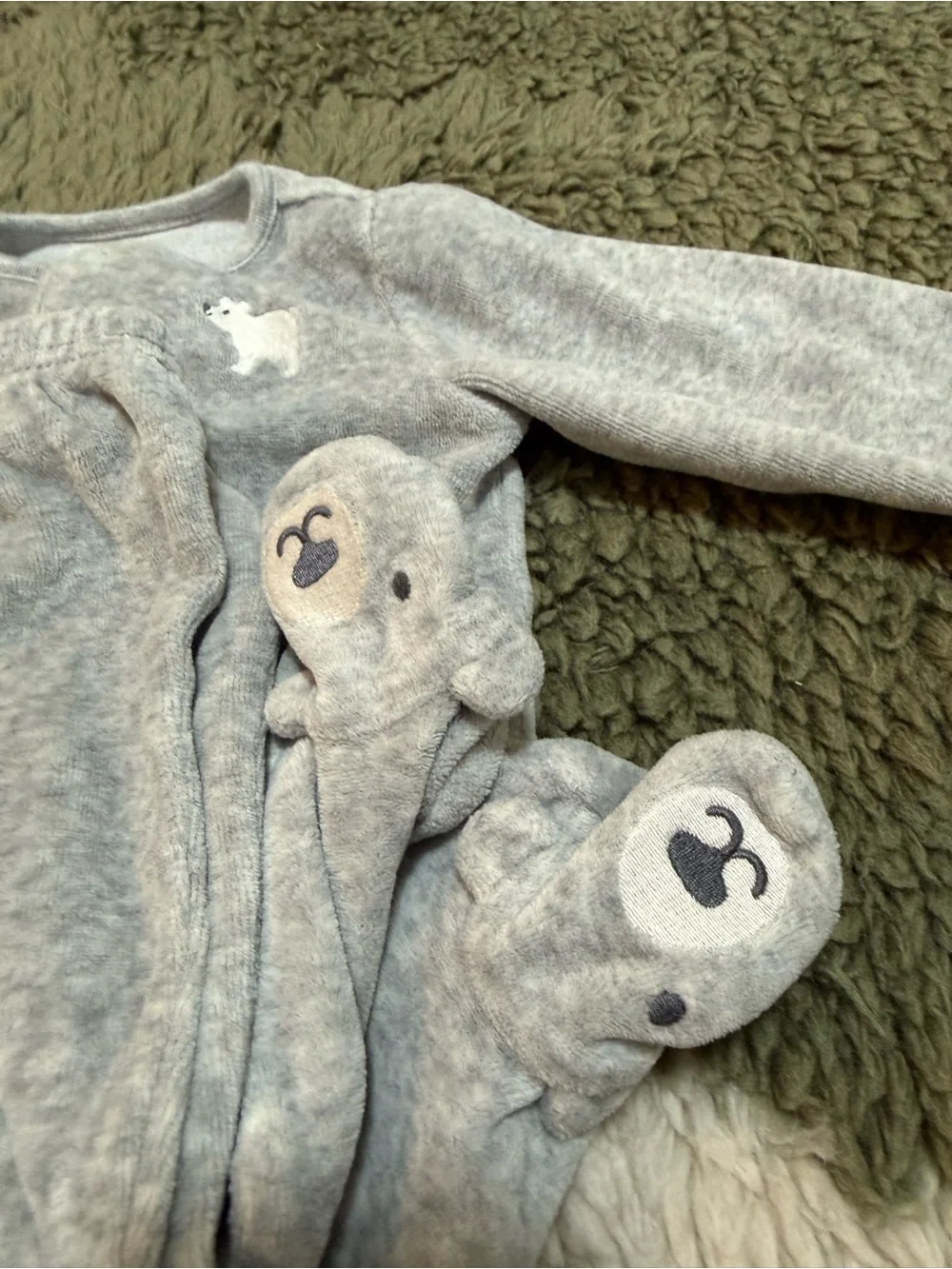 Carter's Light Gray Baby Onesie Top - Picture 2 of 4